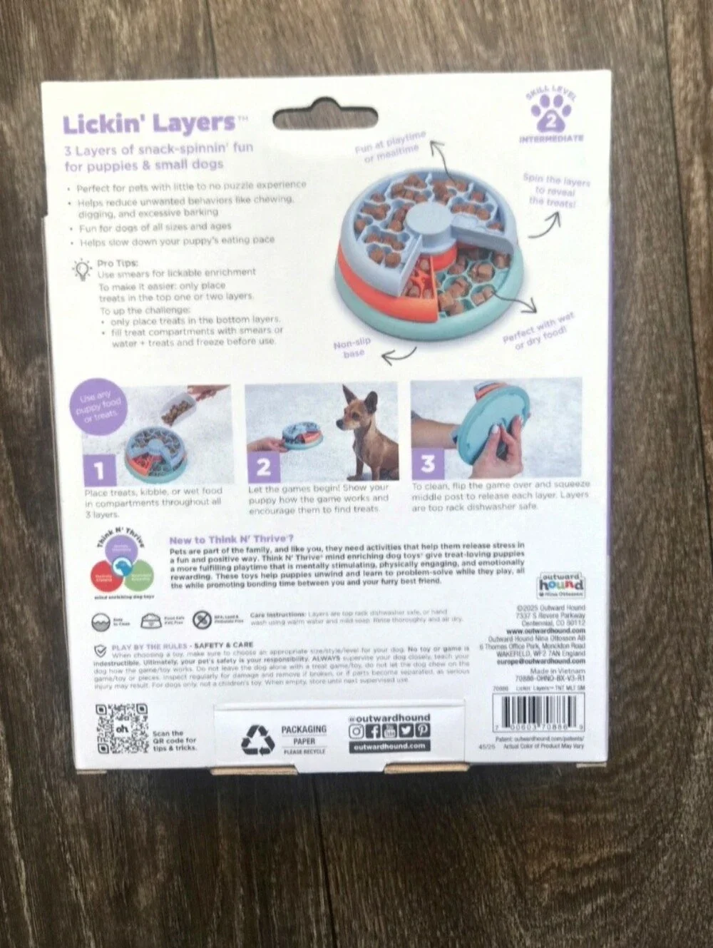 Outward Hound Lickin' Layers Dog Puzzle Game NIB